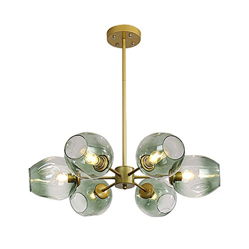 Plafonnier E27 design pour salle à manger grand lustre vert CLSDRZC