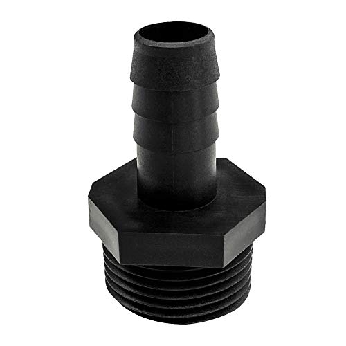 20 Pcs 1/2" Barb X 3/4" Npt Male Connector, Plastic Hose Barb Fitting, Adapter, Industrial Hose Barb To Pipe Fittings Connect #TOP3