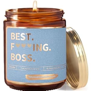 Boss Lady Gifts for Women - Best Boss Ever Funny Scented Candle ; Unique Appreciation Present Idea for Female Bosses, Men, Coworkers; Office Gifts for Job Promotion, Retirement or Boss Day Boss Lady Gifts for Women Best Boss Ever Funny Scented Candle Unique Appreciation Present Idea for Female Bosses Men Coworkers Office Gifts for Job Promotion Retirement or Boss Day