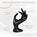 Flexzion Hand Jewelry Holder - Female Mannequin for Bracelet, Watch, Ring Display - Black Polyresin Arm Form Stand