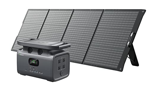 GROWATT Solar Generator INFINITY 1500 with 200W Solar Panel, 2000W AC Outlets (4000 Surge), 1512Wh Portable Power Station, 2.5 Hour Fast Solar Charging Outdoor Battery Backup for Camping, RVs, Off-grid
