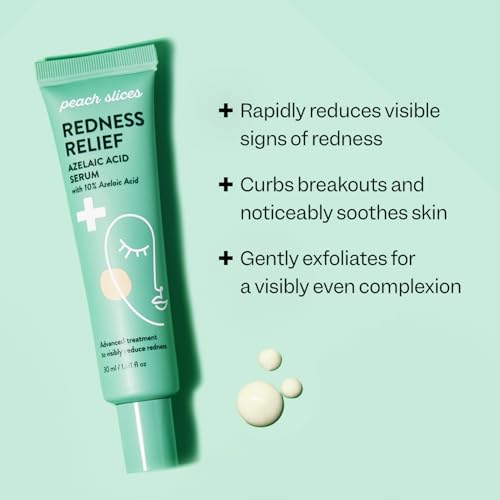 Peach Slices - Redness Relief 10% Azelaic Acid Serum (1.01 oz) - Advanced Skincare - Includes Panthenol, Cica, Algae - Vegan, Cruelty-Free, Korean Skincare & Beauty - Thumbnail 3