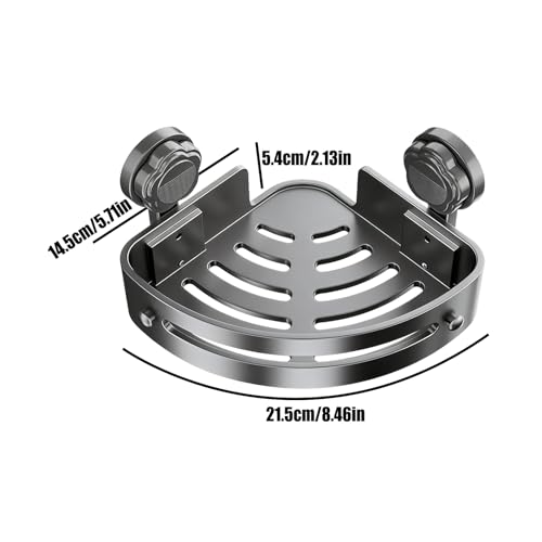 Serviteur de douche d'angle sans perçage supportant 18 kg avec ventouses - 6