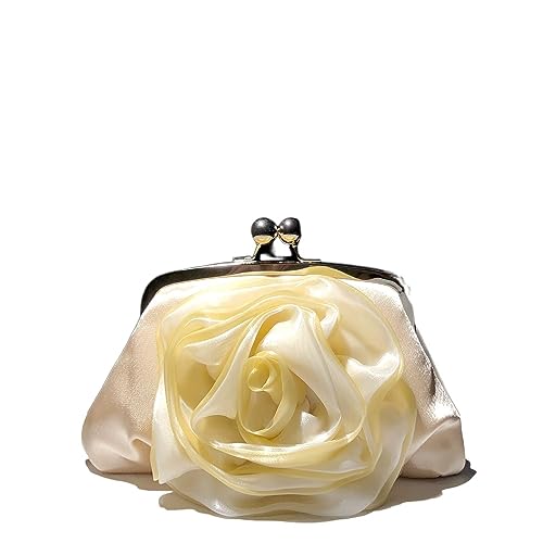 Sac cheongsam chic 24cm de style ancien et finitions chinoiserie blanc