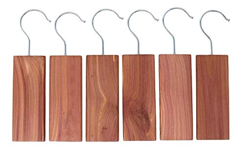 Cedar Blocks, Pack of 6, Natural Moth Repellent and Clothing Protection, Wardrobe Air Freshener