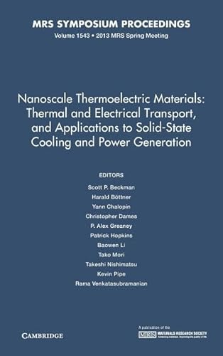 Nanoscale Thermoelectric Materials: Thermal and Electrical Transport, and Applications to Solid-State Cooling and...