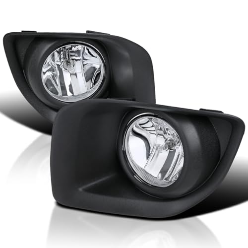 Spec-D Tuning Clear Fog Lights + H3 Bulbs Compatible with 2015-2018 GMC Canyon L+R Pair Assembly