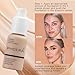 PHOER A Foundation, Flawless Soft Matte Oil-Control，24HR Full Coverage & Waterproof Foundation Makeup For Young &Older Women(#101 Porcelain, 30ml)