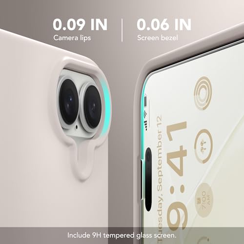 GONEZ Magnetic for iPhone 16 Case, [Compatible with MagSafe] Anti-Scratch Microfiber Lining & Screen Protector, Silicone Camera Control, Shockproof Slim Phone Cover 6.1 inch, Stone by GONEZ - Used condition - Image 6