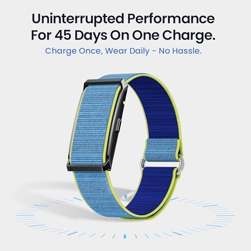 Image of Pebble Qore Fitness Band with 45 Days Battery Life| 100+ Sports Modes| Advanced Health Tracking HR| SpO2| Stress| Sleep| OneKey Measurement| Smart Notifications - Black (Blue)