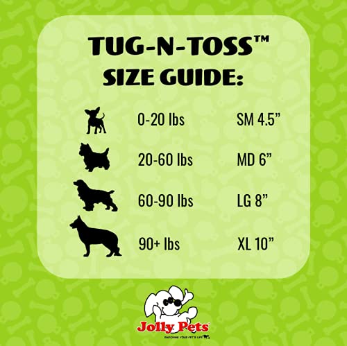 Jolly Pets Tug-n-Toss - Heavy Duty Chew Ball w/ Handle (Orange, 8") by Jolly Pets - Image 3