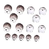 Milisten 15stücke Mini-Igel-Verzierungen Aus Kunstharz Für Landschaftsdekorationen Bonsai-dekor Und Heimtextilien Handgefertigte Kunsthandwerksartikel