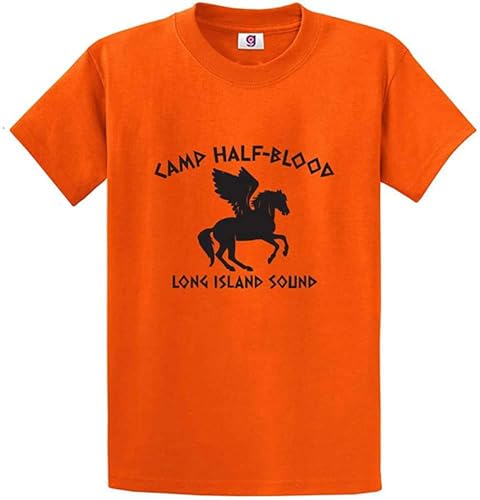 Photo de Graphic Impact Inspiré par Camp Half Blood Book Lover Nerd Nouveauté Incroyable T-Shirt (Orange, XXLarge)