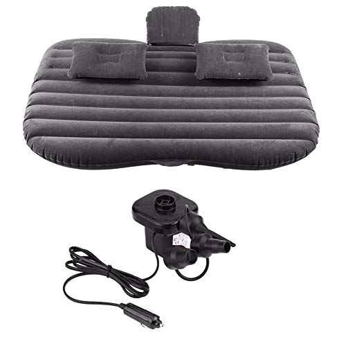 Image of Oshotto Multifunctional Car Travel Bed Mattress with Two Air Pillows, Car Air Pump Compatible with Mahindra Scorpio N 2022 Onwards (Black)