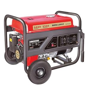 TOOLCY 5500W Gas Powered Generator – High-Performance Gas Generator with AVR, Steel Frame for Backup Power, Jobsite & Outdoor Use, 120V/240V 60Hz, Recoil Start, Not for Sale in California