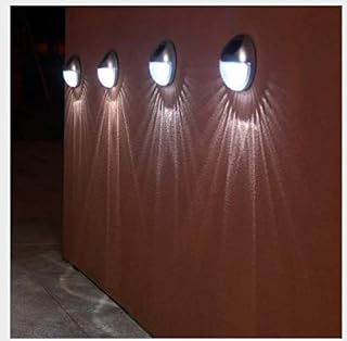 spot on dealz Solar Powered Pack of 10 Fence, Wall Outdoor Lights Garden