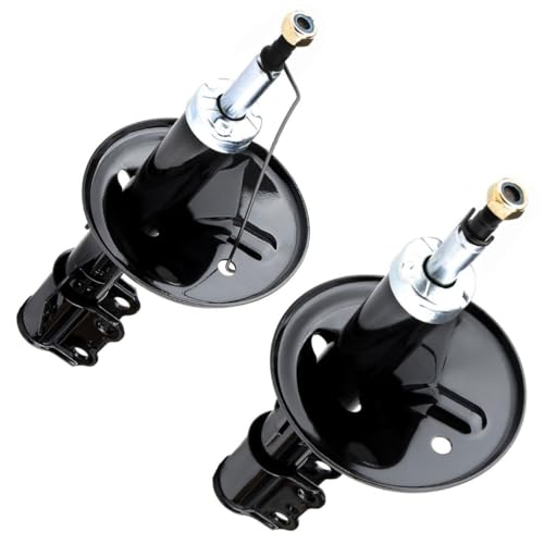 Cygmophing 1 Pair Front Left Right Side Struts Shocks Steel for Toyota for Sienna 3.3L 2004-2006 Mounting Hardware 2-Pieces Double Pipe-Shock Absorber System Gloss Black 334431 334430