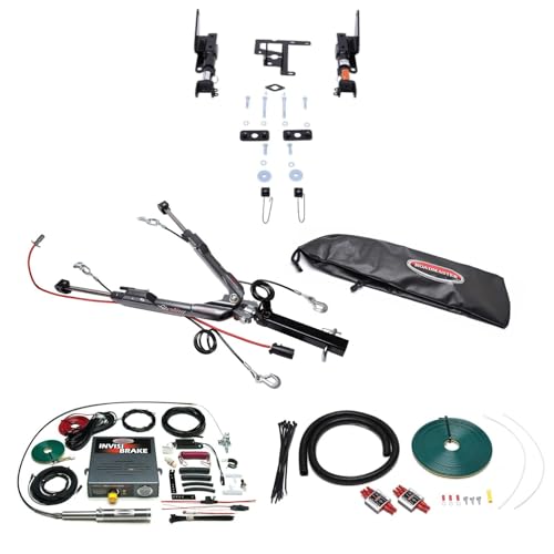 TrendsAuto Roadmaster Sterling All-Terrain Tow Bar and Baseplate Combo with Wiring Kit & Invisibrake System fits 2021 2023 F150 Pickup with Incadescent Taillights | Includes TrendsAuto Decal