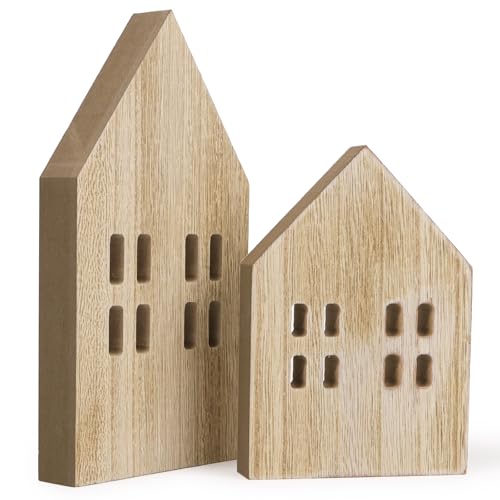 BETESSIN Tischdeko Weihnachten Holz - 2 Stück Dekoaufsteller im...