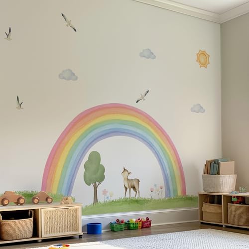 Vinilo decorativo Boho Woodland Rainbow mediano miniatura 6