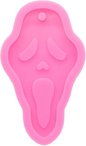 Miniatura 5 de Molde de silicona de calavera súper brillante, decoración de Halloween, collar, colgante, joyería, llavero, molde de resina epoxi, molde de