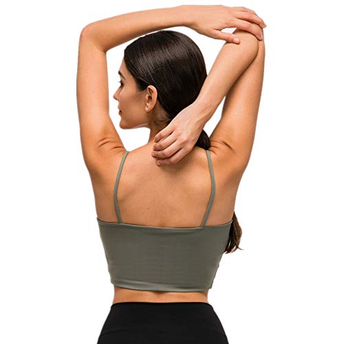 Image of Lemedy Women Padded Sports Bra Fitness Workout Running Shirts Yoga Tank Top