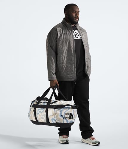 Image of THE NORTH FACE Base Camp Duffel-M, White Dune Wavy Lines Print /TNF Black, One Size
