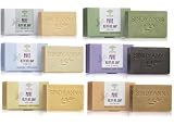 SINDYANNA OF GALILEE Handmade Bar Soap Set – 6 Natural Scents – Fair Trade Nablus Soap with Extra Virgin Olive Oil – All-Natural, Vegan, Moisturizing, Eco-Friendly Skincare – 6 Pack (6 Pack Set)