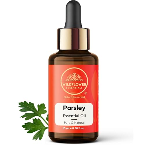 Image of Parsley Essential Oil (Plumeria alba) for Skin, Face, Aromatherapy & DIY Soap, Candle Making Scent 15ml (0.5 oz)