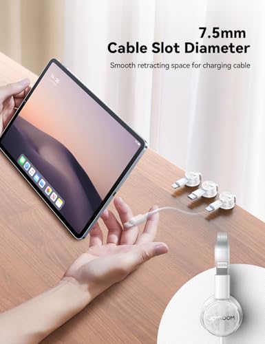 Image of 9 Pack Magnetic Cable Clips [Cable Smooth Adjustable] Cord Holder, Under Desk Cable Management, JOYROOM Adhesive Wire Holder Keeper Organizer for Home Office Desk Phone Car Wall Desktop Nightstand