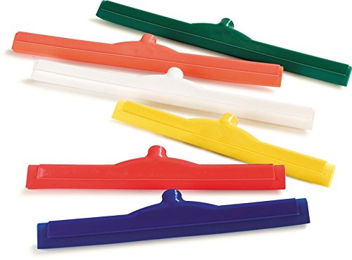 Image of SPARTA 4156705 Plastic Floor Squeegee, Shower Squeegee With Double Foam For Window, Glass, Shower Door, Floor, Windshield, 18 Inches, Red, (Pack of 6)