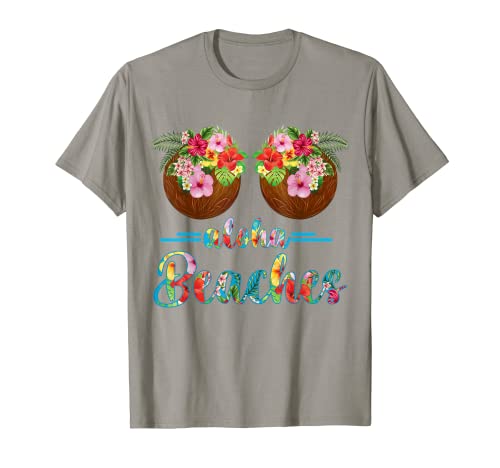 Soutien-gorge amusant en noix de coco Hawaii Aloha Plages Cadeau de paradis d'été T-Shirt