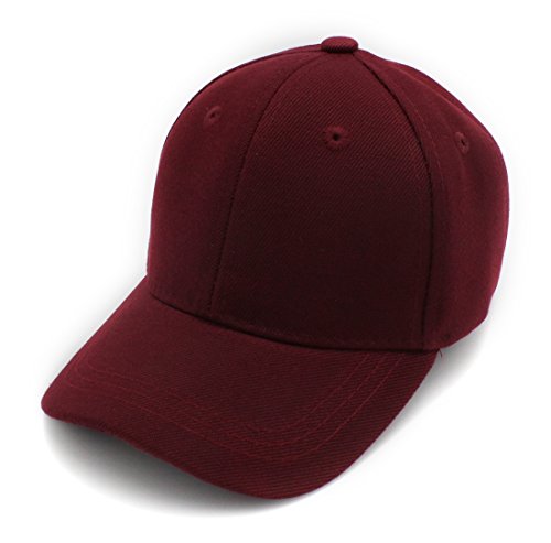 Top Level Baby Baseball Cap Hat-100% Durable Sturdy Polyester Hat (Burgundy)
