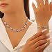 Ailiessy Elephant Jewelry Set for Women Silver Elephant Choker Necklace Bracelet Set Vintage Curb Chain Animal Jewelry