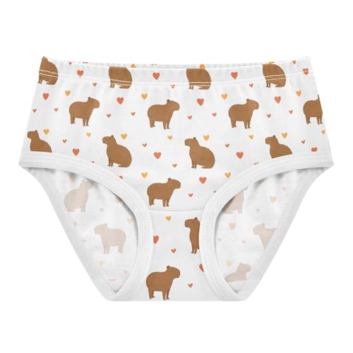 Cartoon Capybara Girls'Comfort Toddler Panties Underwear Cotton Stretch 2T