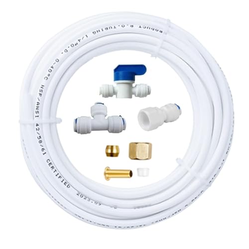 Ice Maker Water Line Kit - 5Pcs, 25FT 1/4