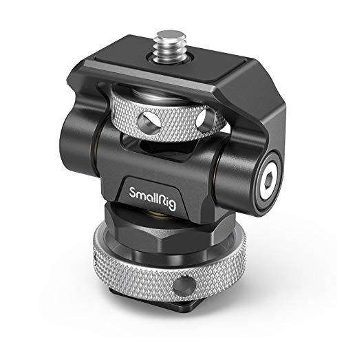 SMALLRIG Field Monitor Mount Monitor Holder Swivel and Tilt Adjustable with Cold Shoe Mount for 5
