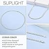 Suplight Mens 925 Sterling Silver Cuban Link Chain Necklace 5mm Solid Chains 18 Inch Men's necklaces Gift for Son Husband Father Boyfriend Grandson #3