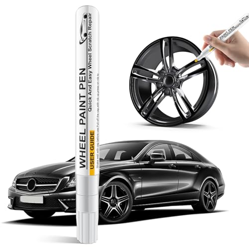 Gloss Black Rim Touch Up Paint,Wheel Touch Up Kit Wheel Paint Rim Paint Pen Car Scratch Repair Pen Quick And Easy Repairs for Curb Rash, Scuff And Scratch,Universal Color