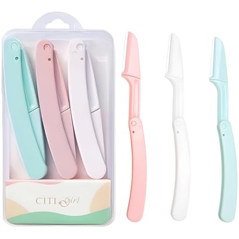 Rotema razors for women,Foldable face razors for women,Sharp eyebrow razor,facial hair removal for women,dermaplaning tool for face（pack of 3） Cover