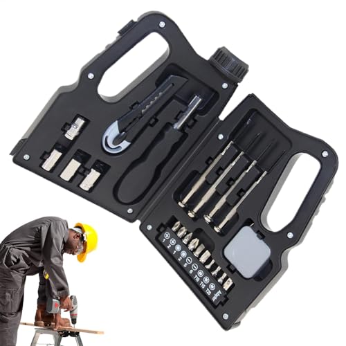 Juego de herramientas mecánicas, kit de herramientas de reparación del hogar | Juego de herramientas mecánicas de reparación del hogar con estuche en forma de barril de aceite - Home Daily Repair