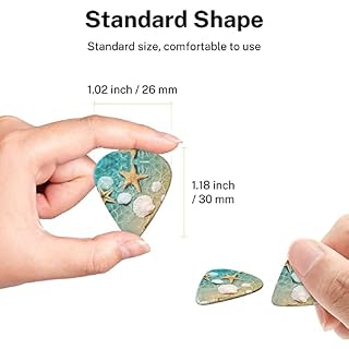 Sea Shell Starfish Lot de 6 médiators pour guitare acoustique, guitare électrique, basse, ukulélé – fins, moyens et… - Les Beatles, Paul McCartney, John Lennon, RIngo Starr, George Harrison Sea Shell Starfish Lot de 6 médiators pour guitare acoustique, guitare électrique, basse, ukulélé – fins, moyens et… – Image 7