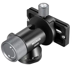NEEWER Monopod Gimbal Head Tripod Mount for Long Telephoto Lenses, 360 Pan 90 Tilt Metal Low Profile Monopod Head, Quick Release/Lock Arca Type QR Clamp & Base, 3/8