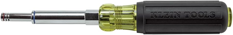 Klein Tools 32801 5-In-1 Heavy Duty Multi-Nut Driver With Hollow Shaft for Long Bolts and Color Coded Bands