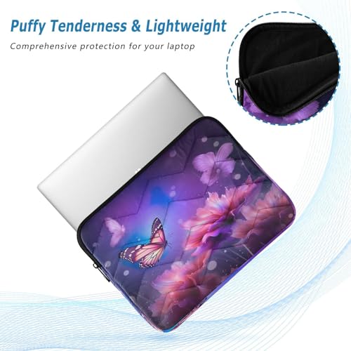 Funda para portátil con mariposas y flores para 13-14 pulgadas miniatura 5
