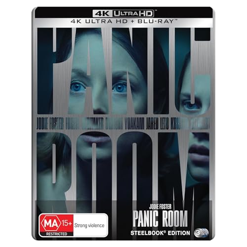 Panic Room 4K Ultra HD + Blu-Ray | Jodie Foster, Kristen Stewart | David Fincher's | Steelbook | Region Free
