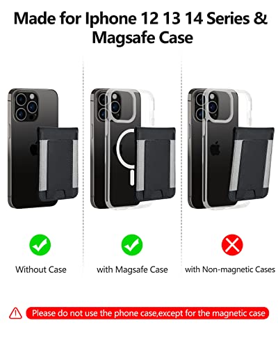2-In-1 Magsafe Wallet, Up-Grade With Iphone Wallet And Adjustable Stand, Open Id Window, Magnetic Wallet For Iphone 14 Pro Max/14 Pro/14/14 Plus/13/12 Series, 9 Cards Holder, Vegan Leather, Black #TOP6