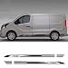 Autocollant de décor de Porte de Style de Voiture Autocollants de Jupe latérale de Rayures de Sport Autocollants de Vinyle de Bricolage de carrosserie, pour Opel Vivaro 2015-2020