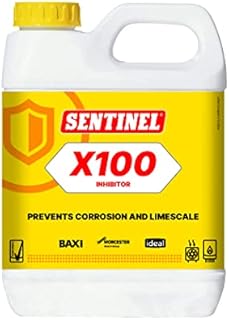 Sentinel - X100 Inhibitor 1L, Market Leading Heavy Duty Central Heating Inhibitor, Protection Against Corrosion and limescale, ensures Maximum Heating Efficiency and extends System Life, Clear (88000)