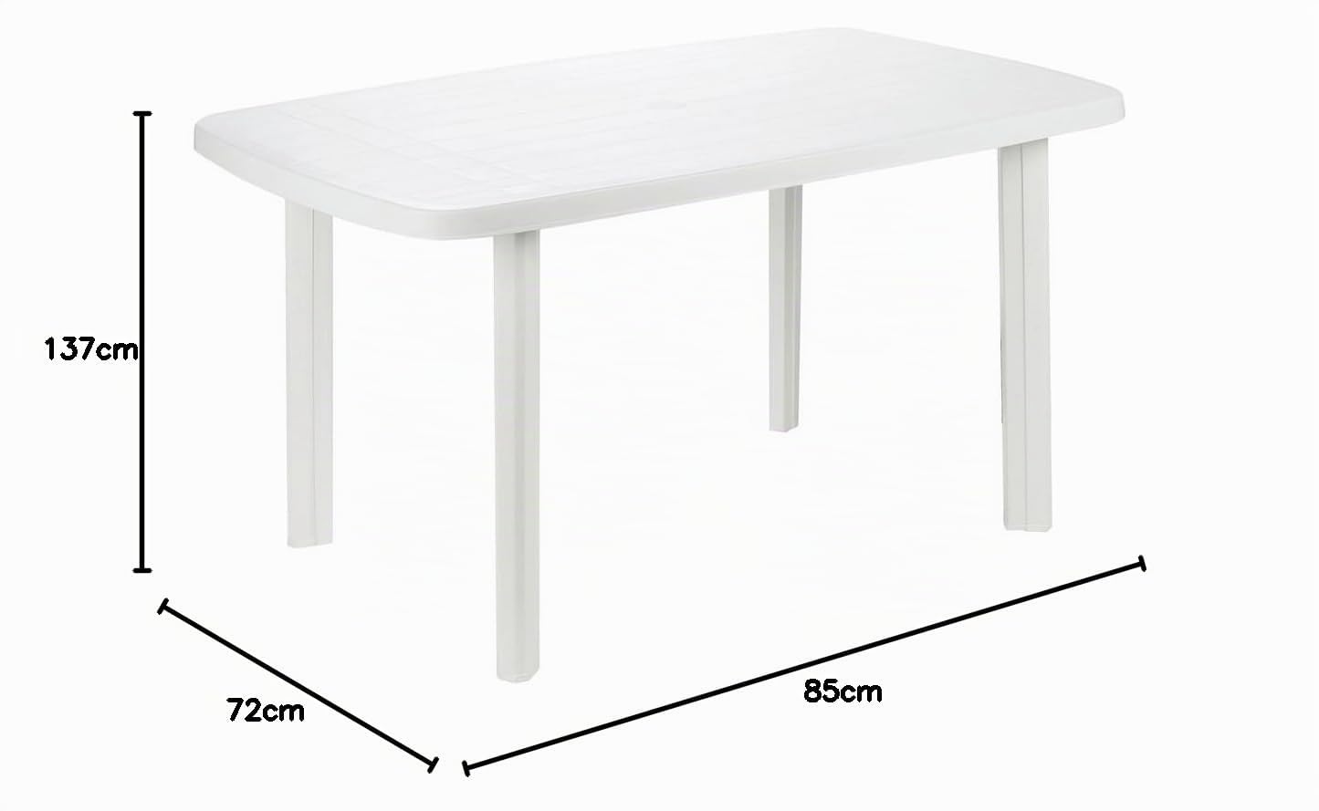 PROGARDEN 9694329 Table Modulaire, Blanc, 137 x 85 x 72 cm